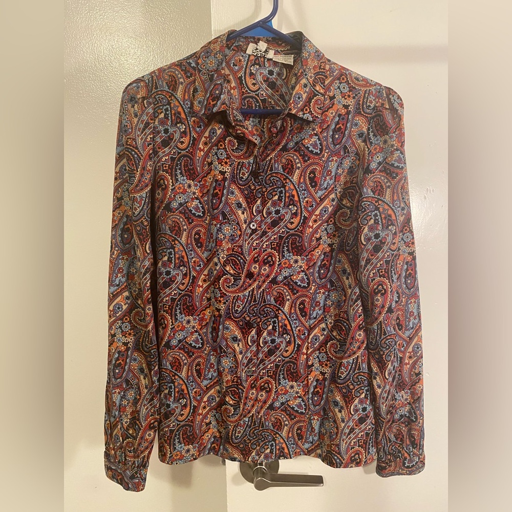 Vintage Paisley Print Women's blouse
